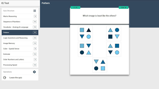 IQ Test - The Intelligence Quiz Screenshot 1