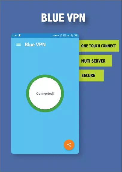 Blue VPN - Fast Free Secure un Screenshot 2