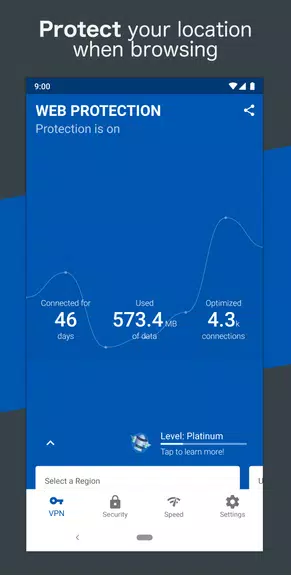 Web Protection VPN. Secure, Unlimited, Free. Screenshot 1