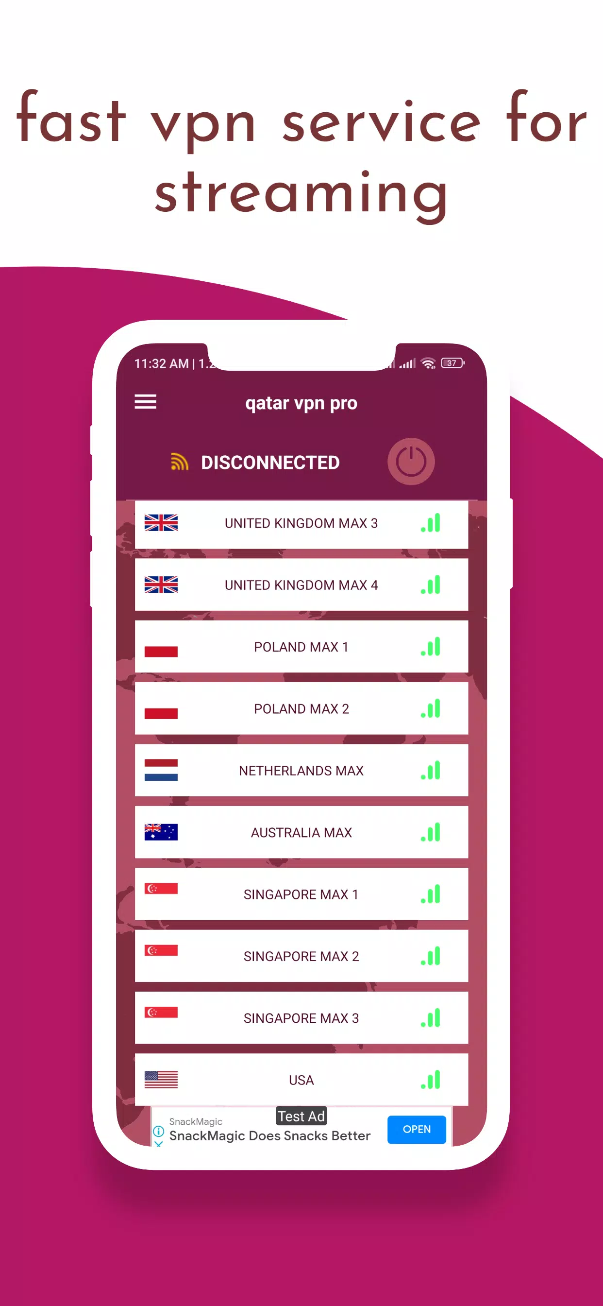 Qatar vpn 22 pro Screenshot 1