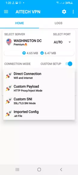 AiTECH VPN - SSH/HTTP/SSL VPN Screenshot 4