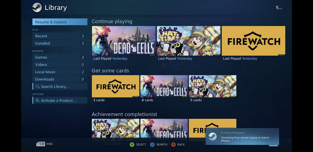 Steam Link Screenshot 2