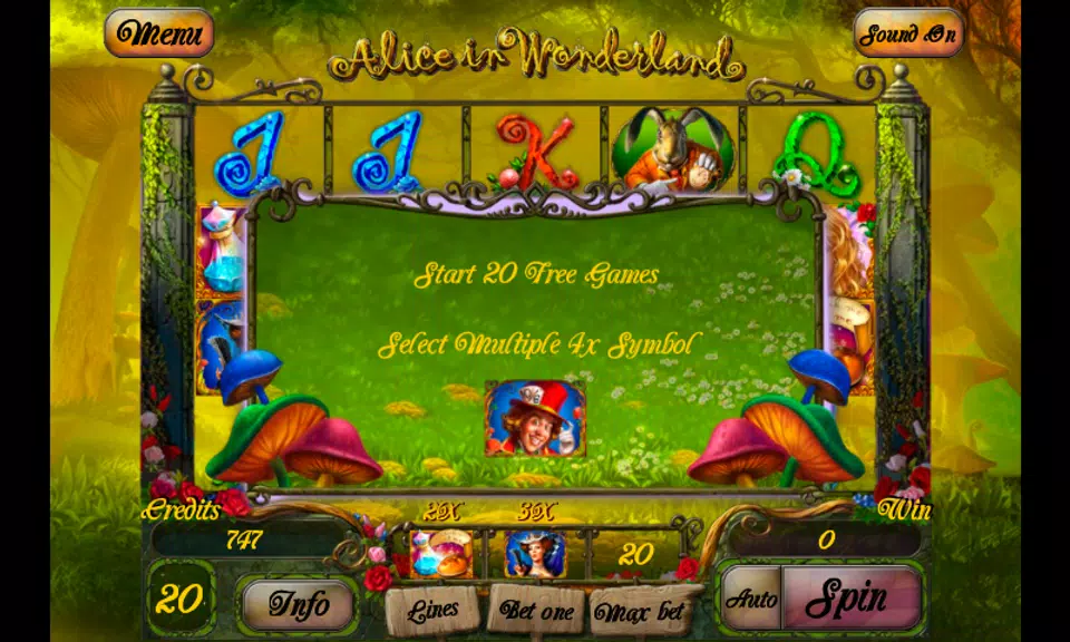 Alice In Wonderland Slot Screenshot 2