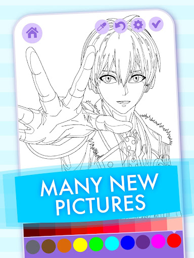 Kawaii Anime Boys Coloring Book Screenshot 2