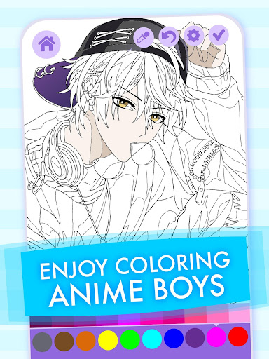 Kawaii Anime Boys Coloring Book Screenshot 4