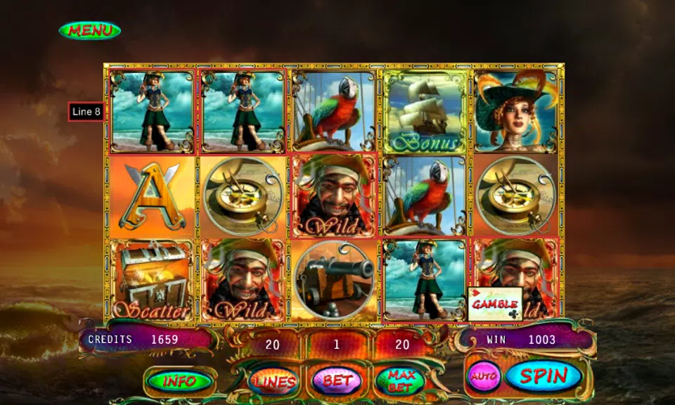 Pirates Treasures Slot Screenshot 1