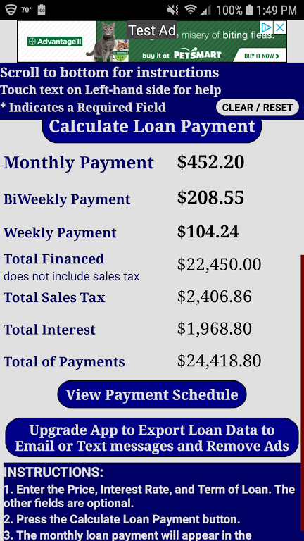 Car Truck Payment Calculator Screenshot 3