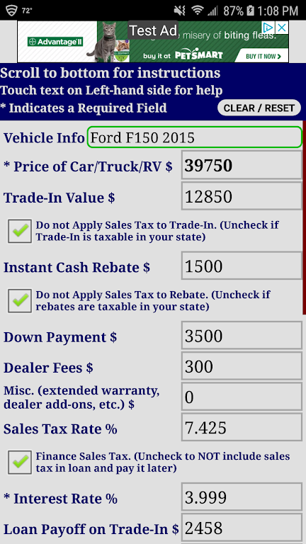 Car Truck Payment Calculator Screenshot 4