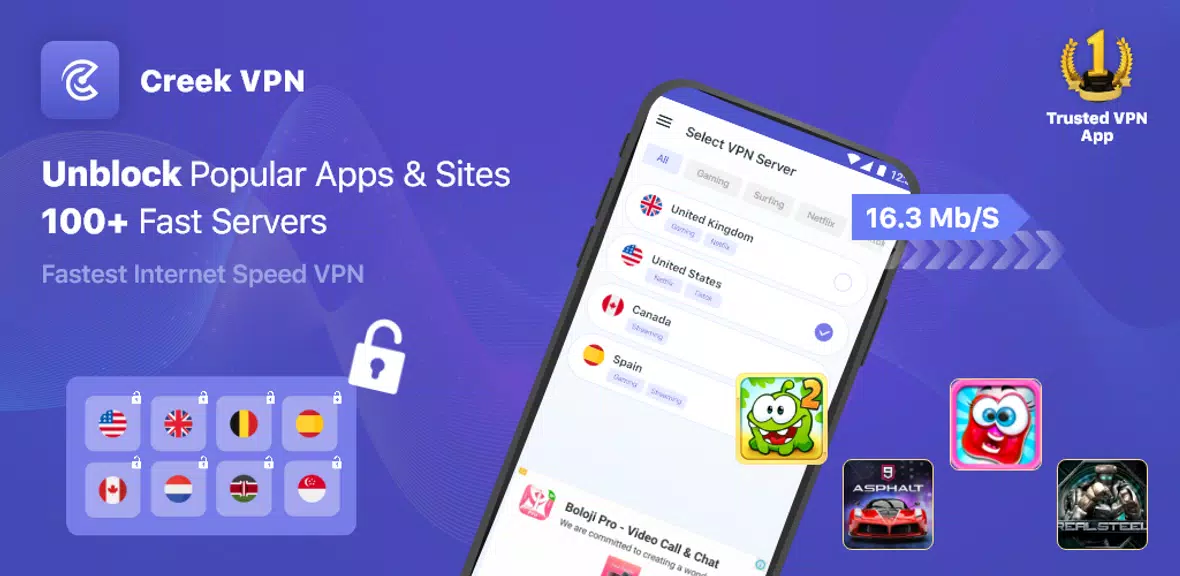 Creek VPN - Unlimited Proxy Screenshot 3