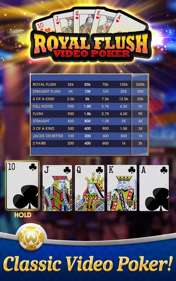 Video Poker: Royal Flush Screenshot 1