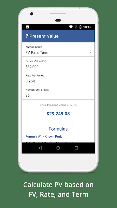 Present Value Calculator - PV Formula Screenshot 1