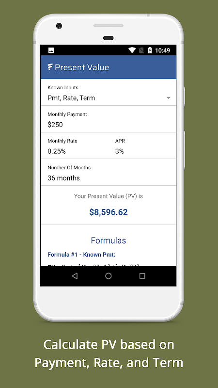 Present Value Calculator - PV Formula Screenshot 4