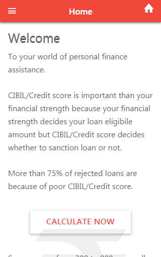 CIBIL Score estimator Screenshot 2