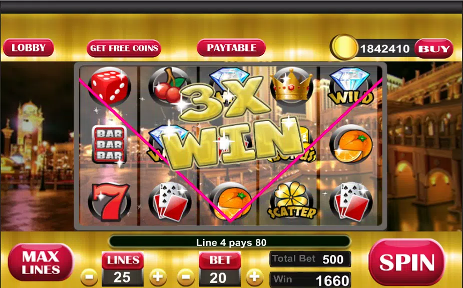 Royal Deluxe Vegas Casino Slot Screenshot 3