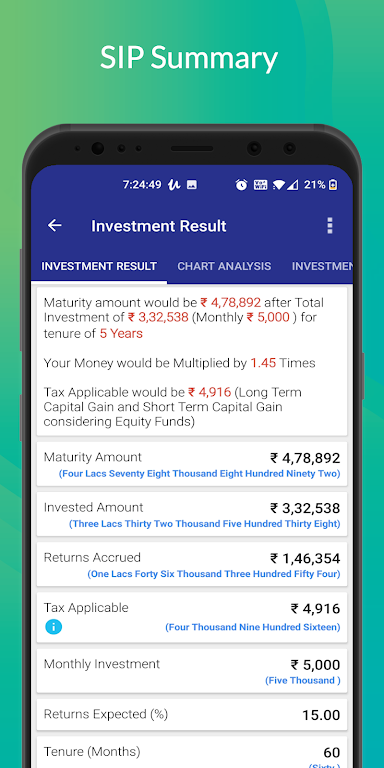 SIP Planner & SIP Calculator Screenshot 3