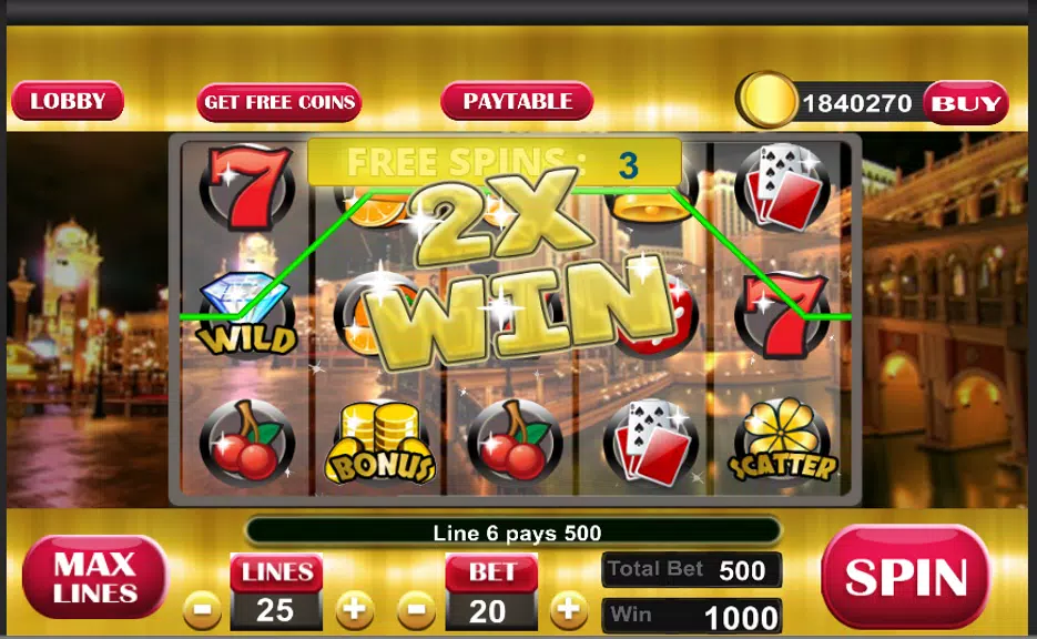 Royal Deluxe Vegas Casino Slot Screenshot 2