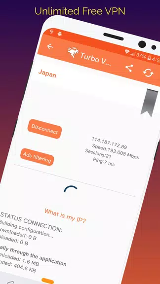 Turbo Fast VPN - Free Unlimited VPN Screenshot 3