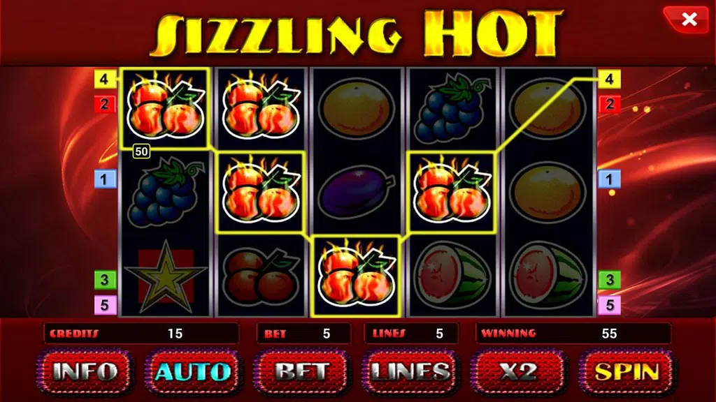 Sizzling Hot Deluxe slot Screenshot 3