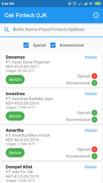 Cek Fintech Pinjol OJK Screenshot 1