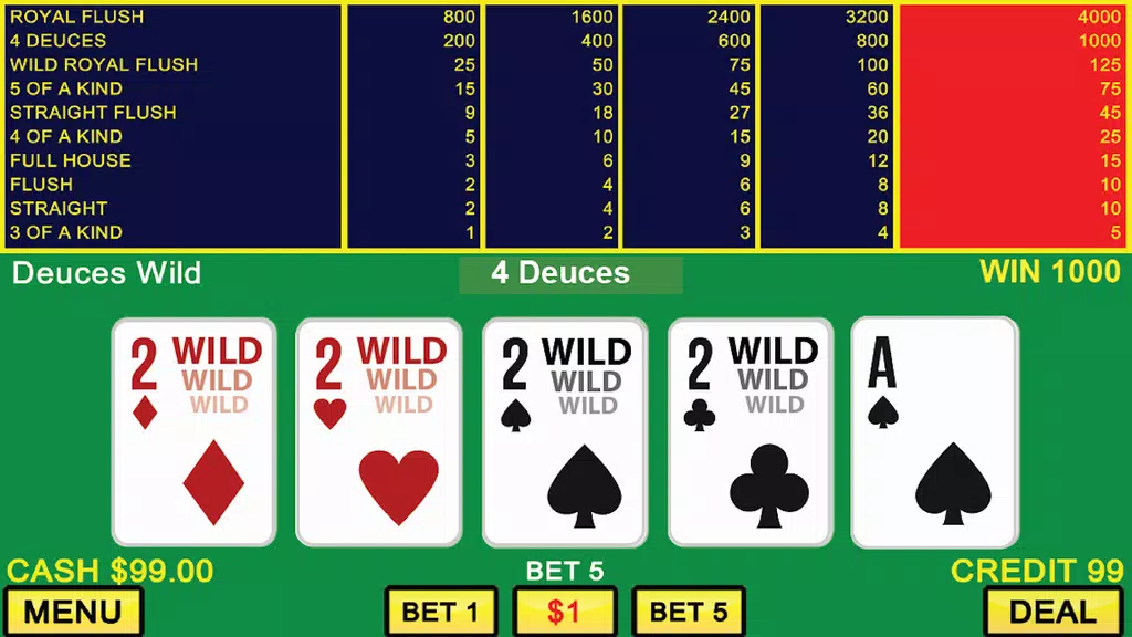 Deuces Wild Poker and Keno Screenshot 2