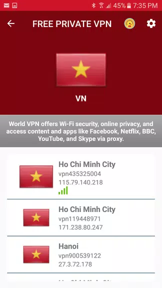 Vietnam Free VPN - vpn private internet access Screenshot 1