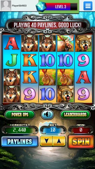 Wolf Chase Slots Machine Screenshot 1