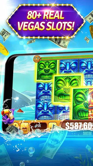 Slots - Tiki Riches Hot Vegas Slot Machines Online Screenshot 1