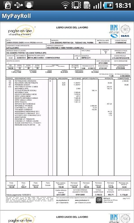 MyPayRoll Screenshot 2