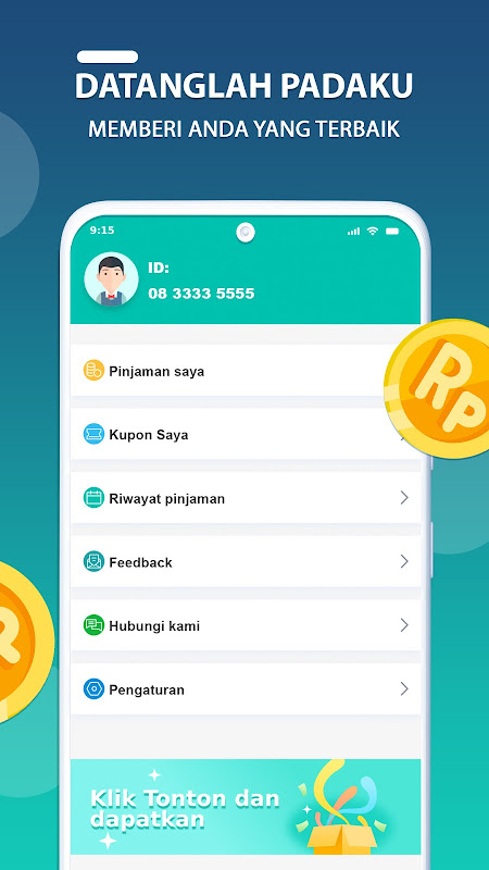Kreditin - pinjaman tanpa agunan Screenshot 4