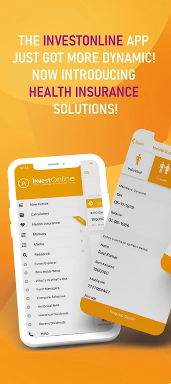 InvestOnline - Mutual Funds, E Screenshot 1