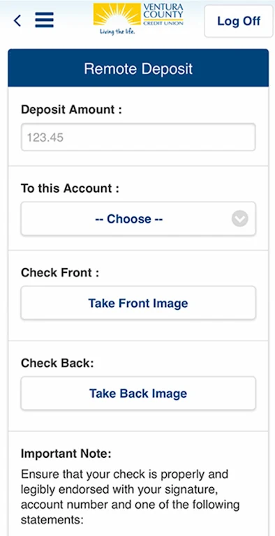 VCCU Mobile Screenshot 2