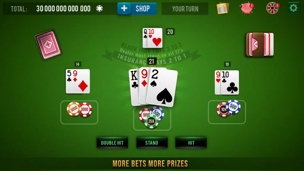 BLACKJACK 21 - 21 Card Game Screenshot 2