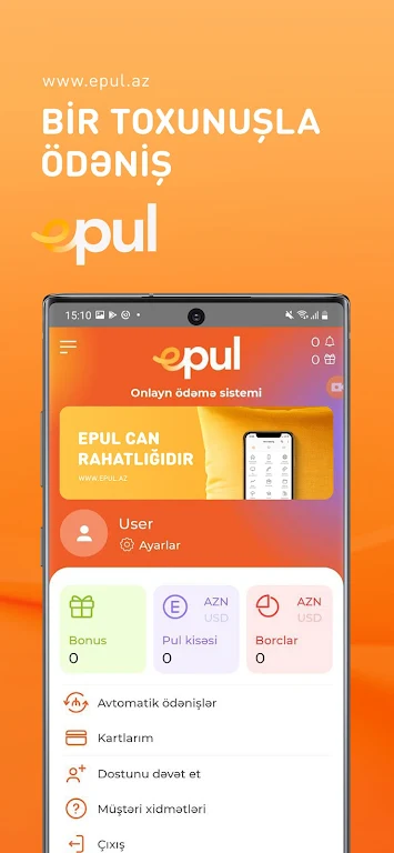 E-pul.az online payments, mone Screenshot 1
