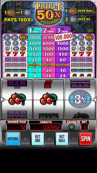 Triple 50x Pay Slot Machine Screenshot 3