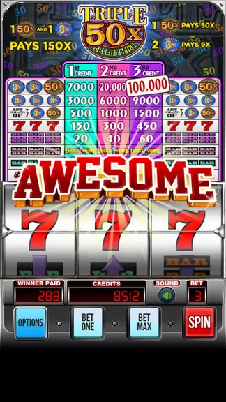 Triple 50x Pay Slot Machine Screenshot 1