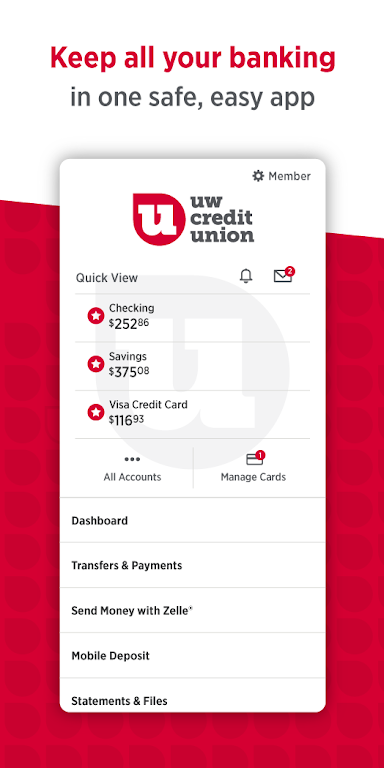 UW Credit Union Screenshot 1