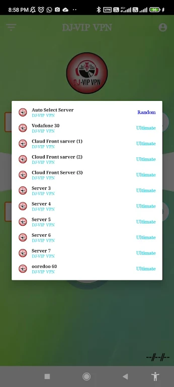 DJ VIP VPN Screenshot 1