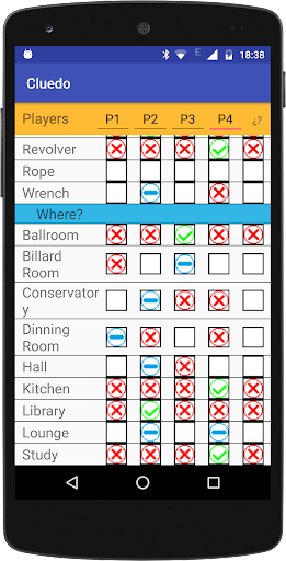 Cluedo Notepad Screenshot 3