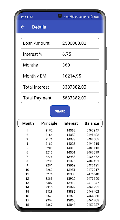 EMI Calculator - Loan & Bankin Screenshot 3