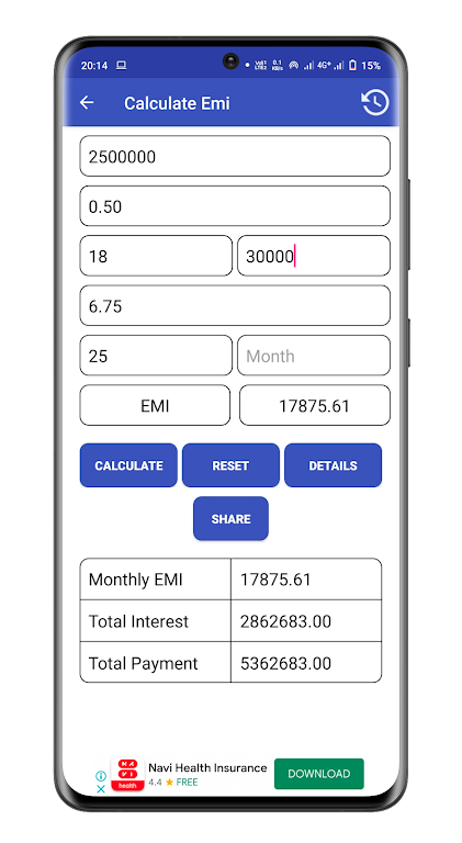 EMI Calculator - Loan & Bankin Screenshot 4