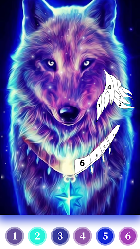 Wolf Coloring Book Color Game Screenshot 1