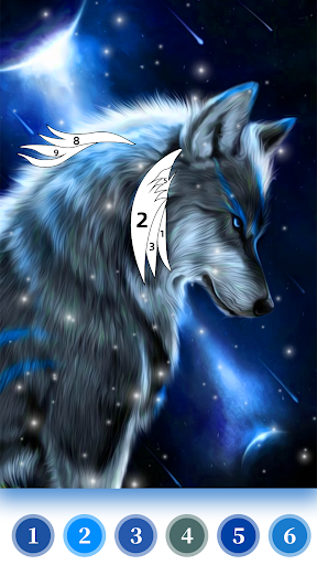Wolf Coloring Book Color Game Screenshot 2