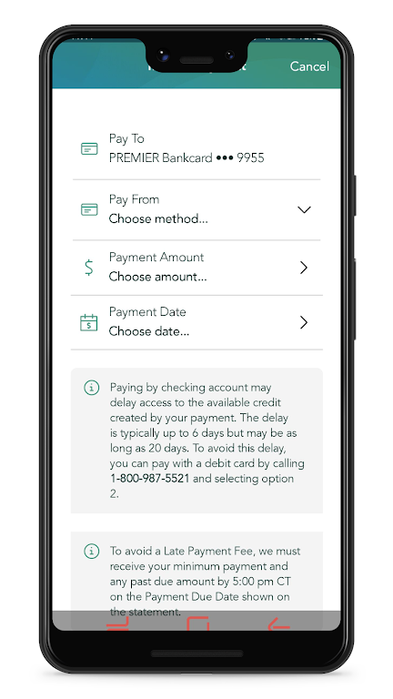 PREMIER Credit Card Screenshot 3