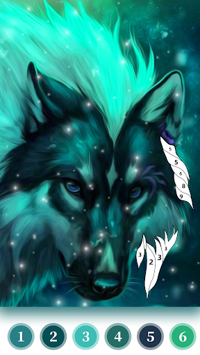 Wolf Coloring Book Color Game Screenshot 3