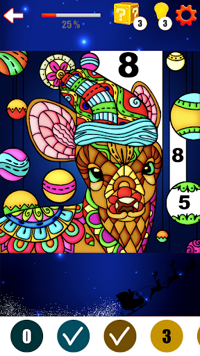Coloring Book Christmas Color By Number Color Flow Screenshot 2