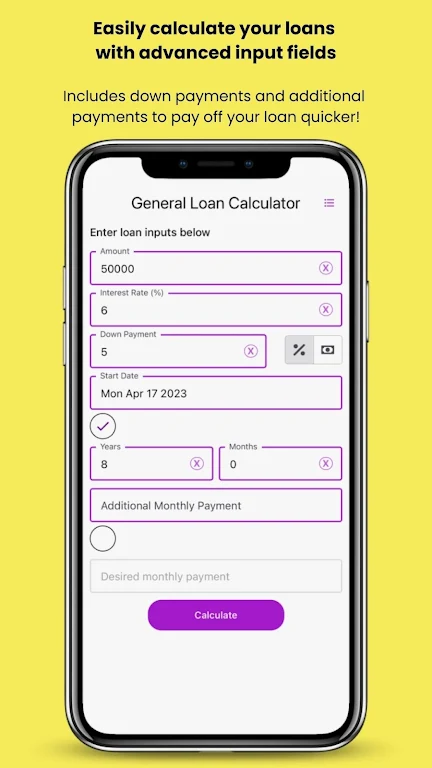 General Loan Calculator Screenshot 1