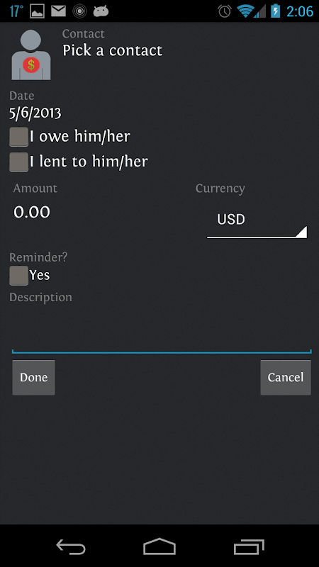 IOU - Debt and Credit Manager Screenshot 3