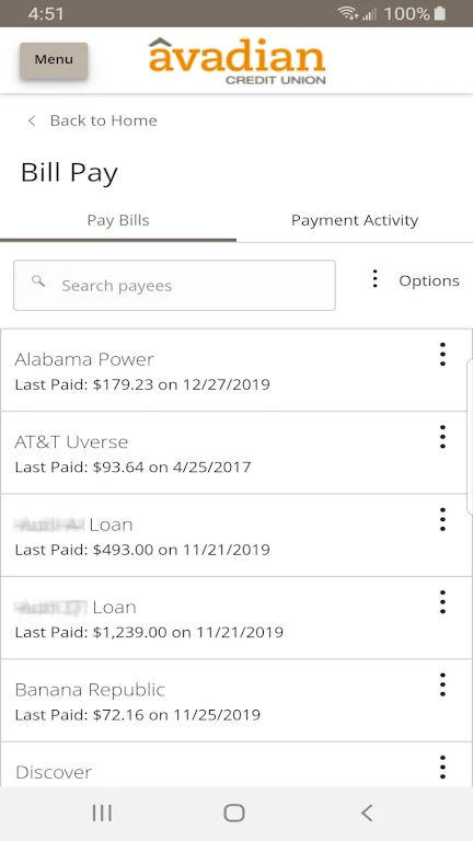 Avadian Credit Union Screenshot 2