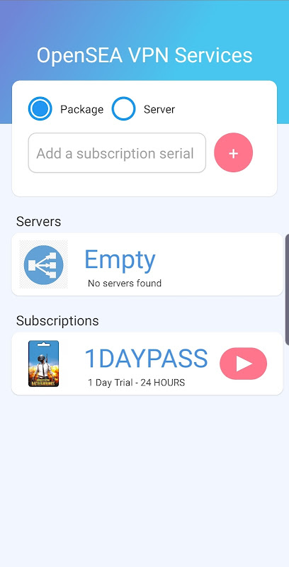 OpenSeas VPN Manager Screenshot 1