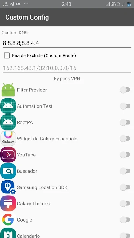 Tun2TAP Socks/HTTP to VPN Screenshot 1
